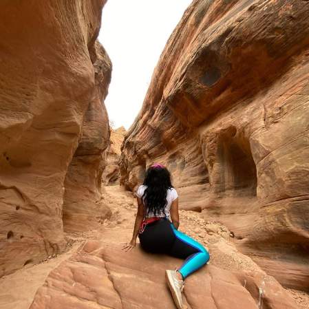 Emily Cheree in Buckskin Gulch. Source